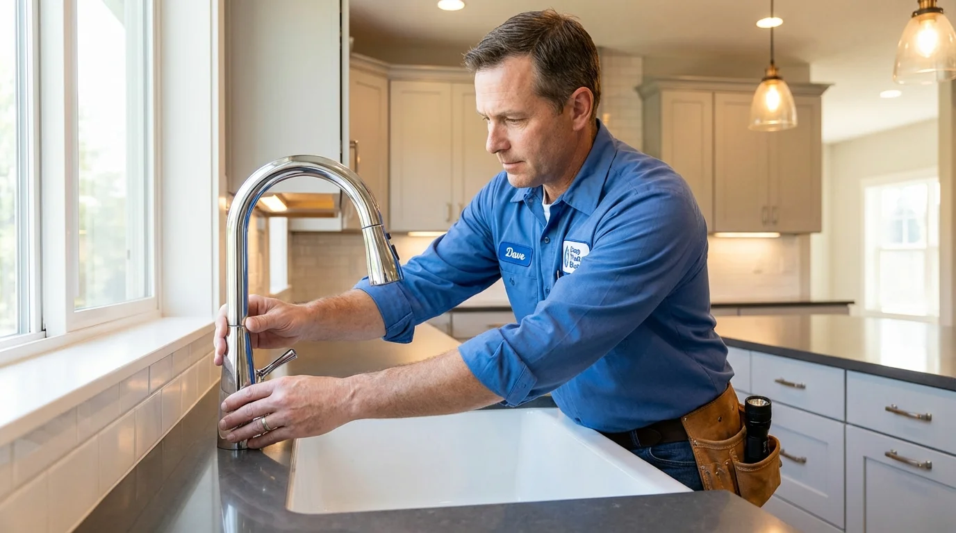 Kitchen faucet installation by Johns Plumbing LLC in Newmanstown